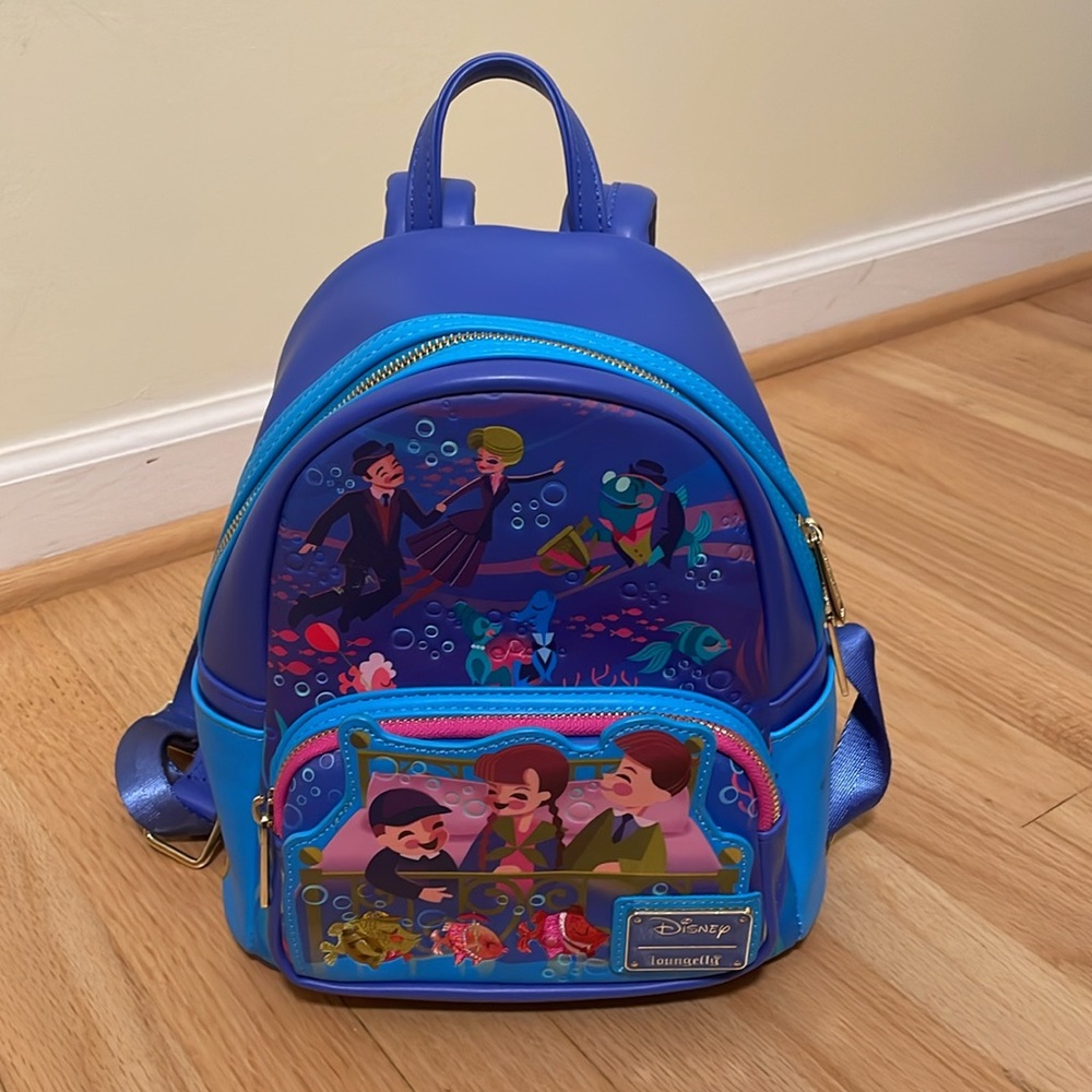 Loungefly Disney Bedknobs and Broomsticks Back Pack and Wallet NWOT